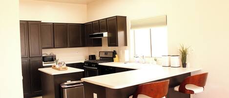 Microwave, oven, stovetop, dishwasher