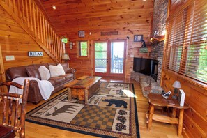 Smart TV, fireplace, table football