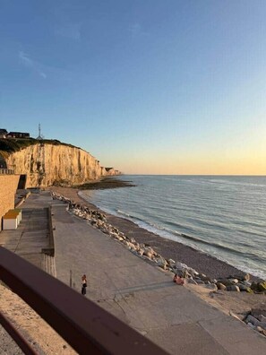 On the beach, beach towels
