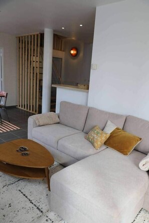 TV, DVD player, books, music library