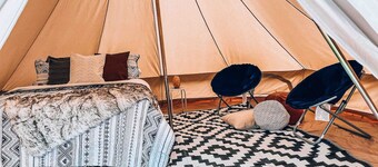 Poppy boho tent at Valley Village