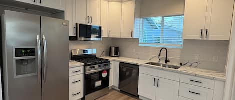 Microwave, oven, stovetop, dishwasher