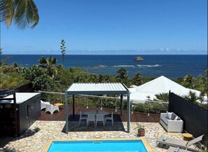 Terrace/patio - Villa sea view & heated pool Guadeloupe (Saint-François)