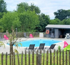 A heated pool