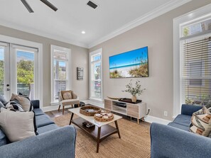 Casa, varias camas (Calliope) | Área de sala de estar