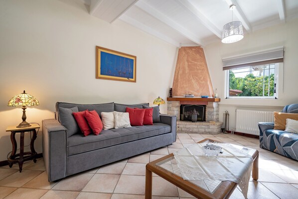 TV connectée, cheminée