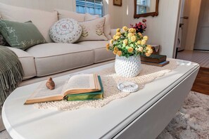 Smart TV, books, stereo