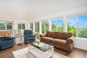 Älytelevisio, takka, kirjoja