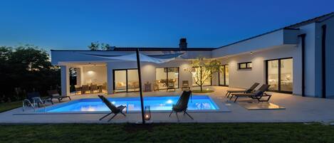A heated pool