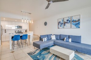 Condo, 1 Bedroom, Balcony, Ocean View | Living area | 32-inch flat-screen TV with cable channels - Hale Mahina B304 (Lahaina)
