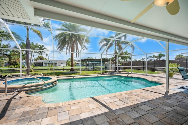 A heated pool