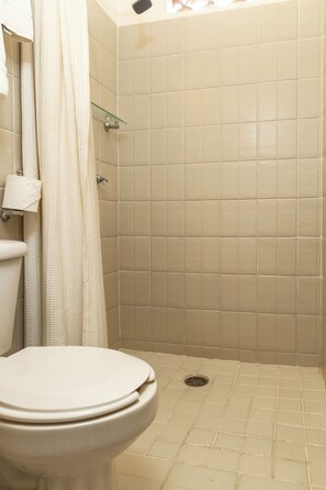 Secador de pelo, toallas, jabón, papel higiénico