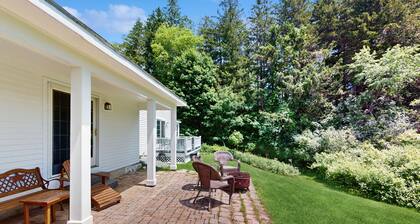 Spacious village house, dog-friendly, patio, fireplace, a/c, air hockey, w/d