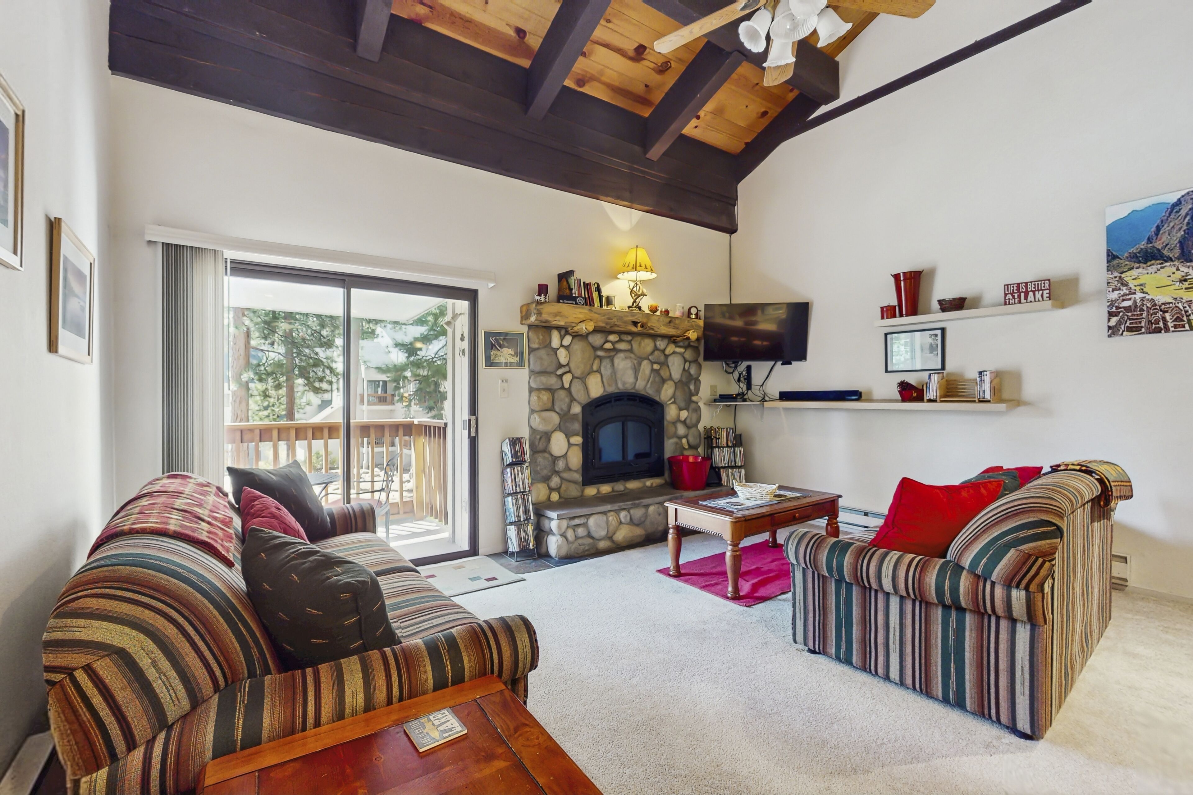 TV, fireplace, DVD player