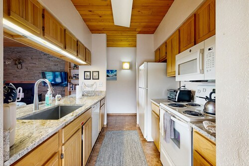 Cozy mountain condo with stunning views and easy access to ski lifts