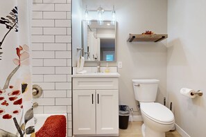 Hair dryer, towels