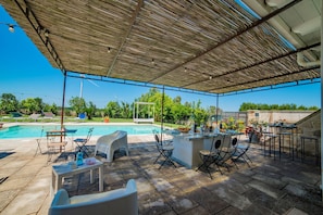 Familienvilla, Mehrere Schlafzimmer (Masseria Santu Lasi) | Pool | Außenpool (je nach Saison geöffnet)