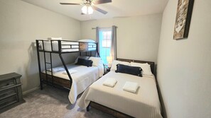 3 bedrooms, iron/ironing board, travel crib, free WiFi