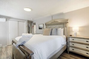 1 bedroom, desk, iron/ironing board, travel cot