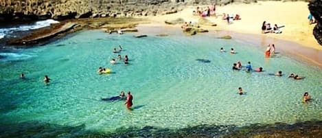 Aurinkotuoleja, rantapyyhkeitä