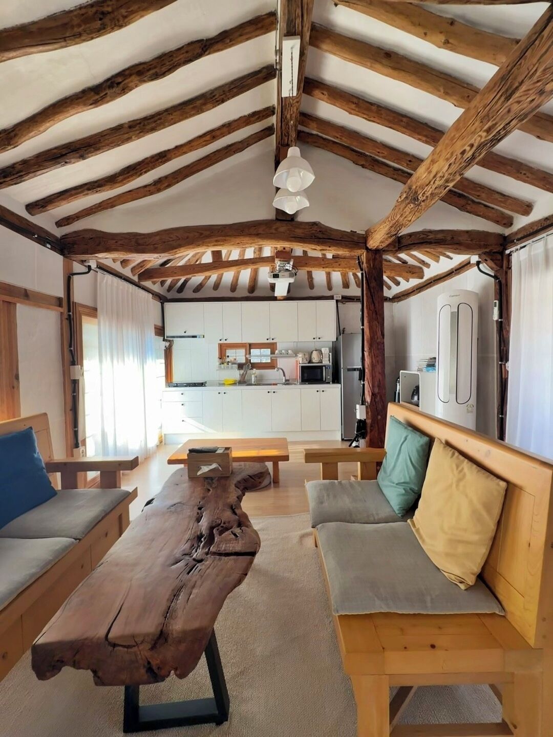 Deluxe House, Kitchen, Garden View | Living area | TV