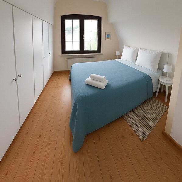 2 bedrooms, iron/ironing board, WiFi, bed sheets