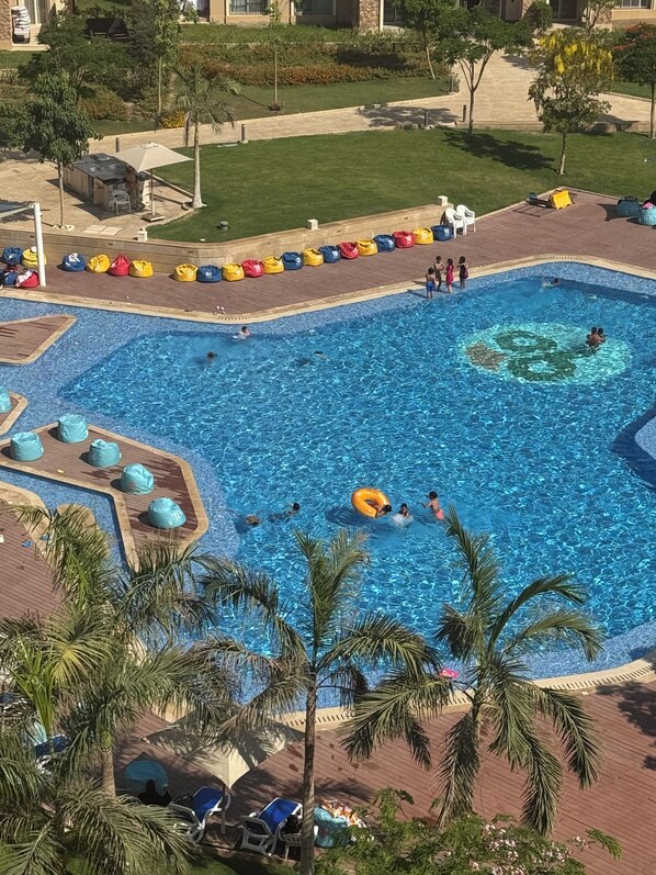 Pool - Ninety Avenue Hotel Apartment Family
3-bedroom -3 bathroom , WiFi,Kitchen,Pool. (New Cairo 1)
