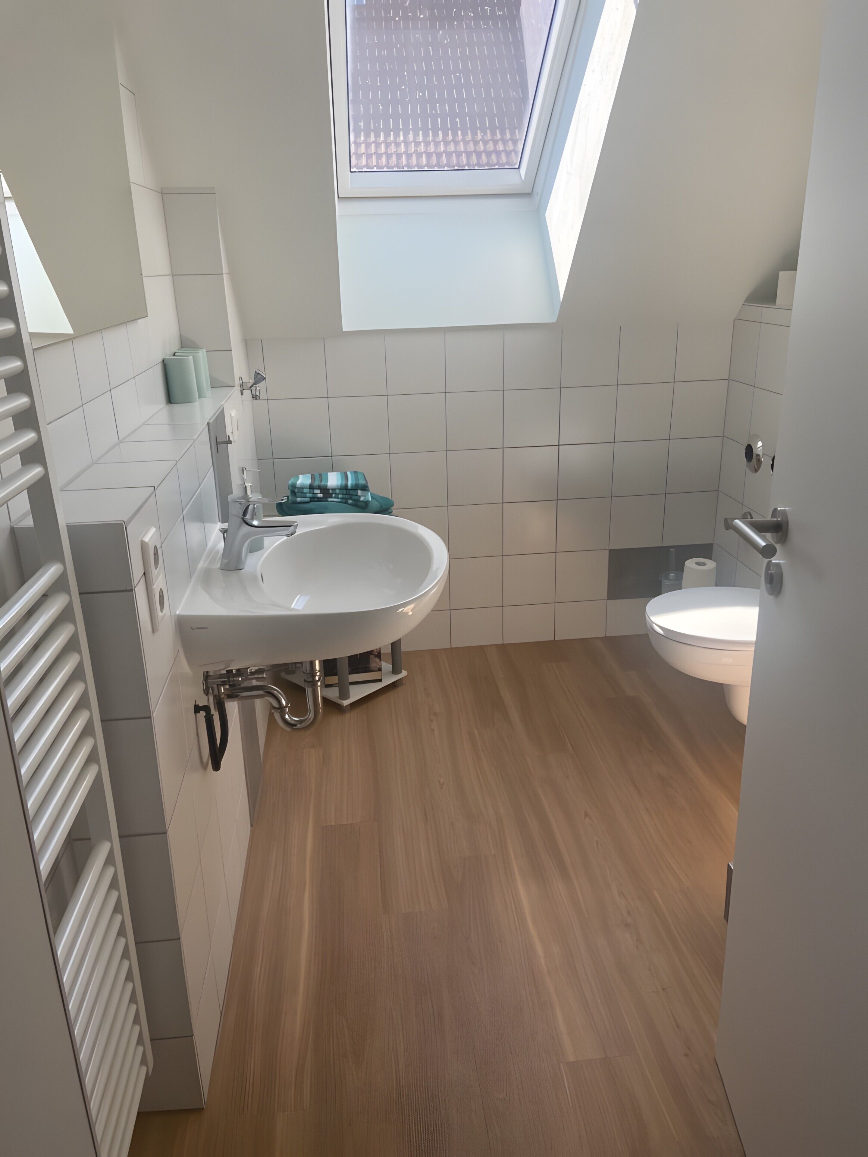 Dusche, Haartrockner, Handtücher