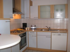 Fridge, oven, stovetop, dishwasher