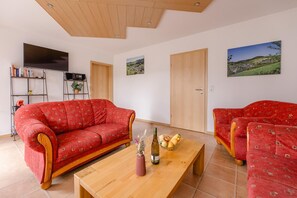 TV, stereo - Holiday Apartment 'Dachsbau' with Private Terrace, Shared Garden and Wi-Fi (Schmallenberg)