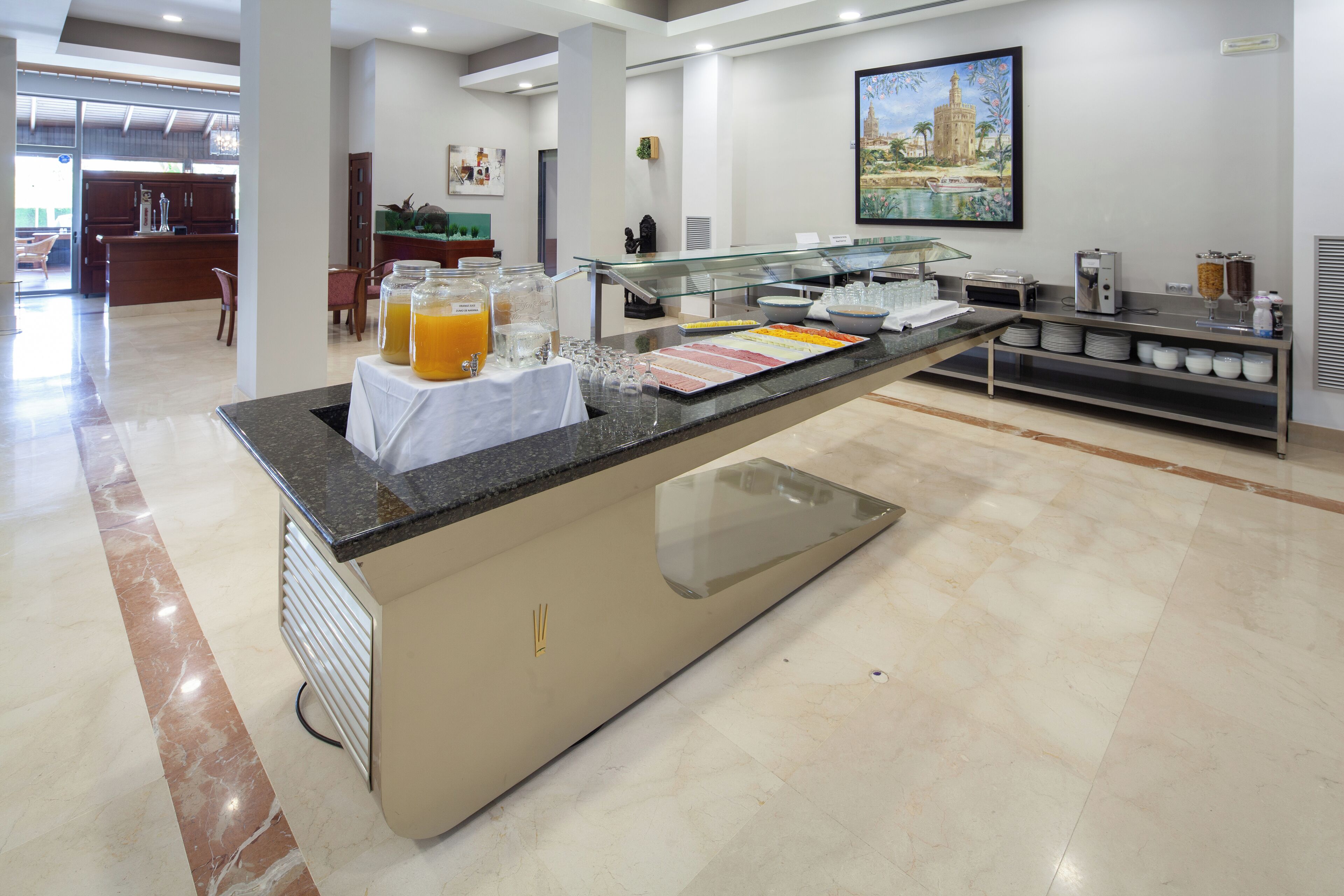 Daily buffet breakfast (EUR 9 per person)