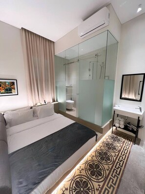 Bhub - Room 203 | In-room safe, blackout curtains, iron/ironing board, free WiFi - Bhub 5 Boutique Rooms in Gemmayze (Beirut)