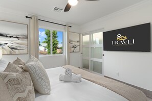 4 bedrooms, iron/ironing board, travel crib, WiFi