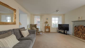 Flat-screen TV, DVD player