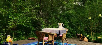 Vintage Caravan in green and quiet paradise