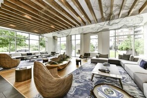 Interior - Stylish 2BR Stay with Gym, Parking & Rooftop Views (Arlington)