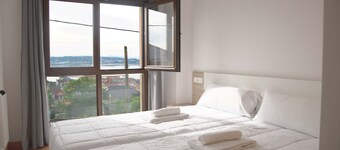 TERRAMAR APARTMENTS overlooking the sea near the beach in the Ria de Arousa.