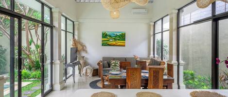 55-inch Smart TV with digital channels, Netflix, streaming services