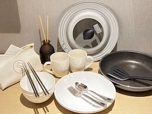 Fridge, microwave, electric kettle, eco-friendly cleaning products