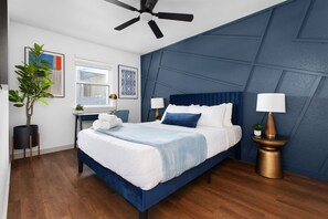 2 bedrooms, desk, iron/ironing board, WiFi