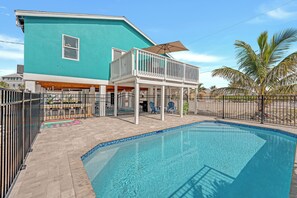 A heated pool