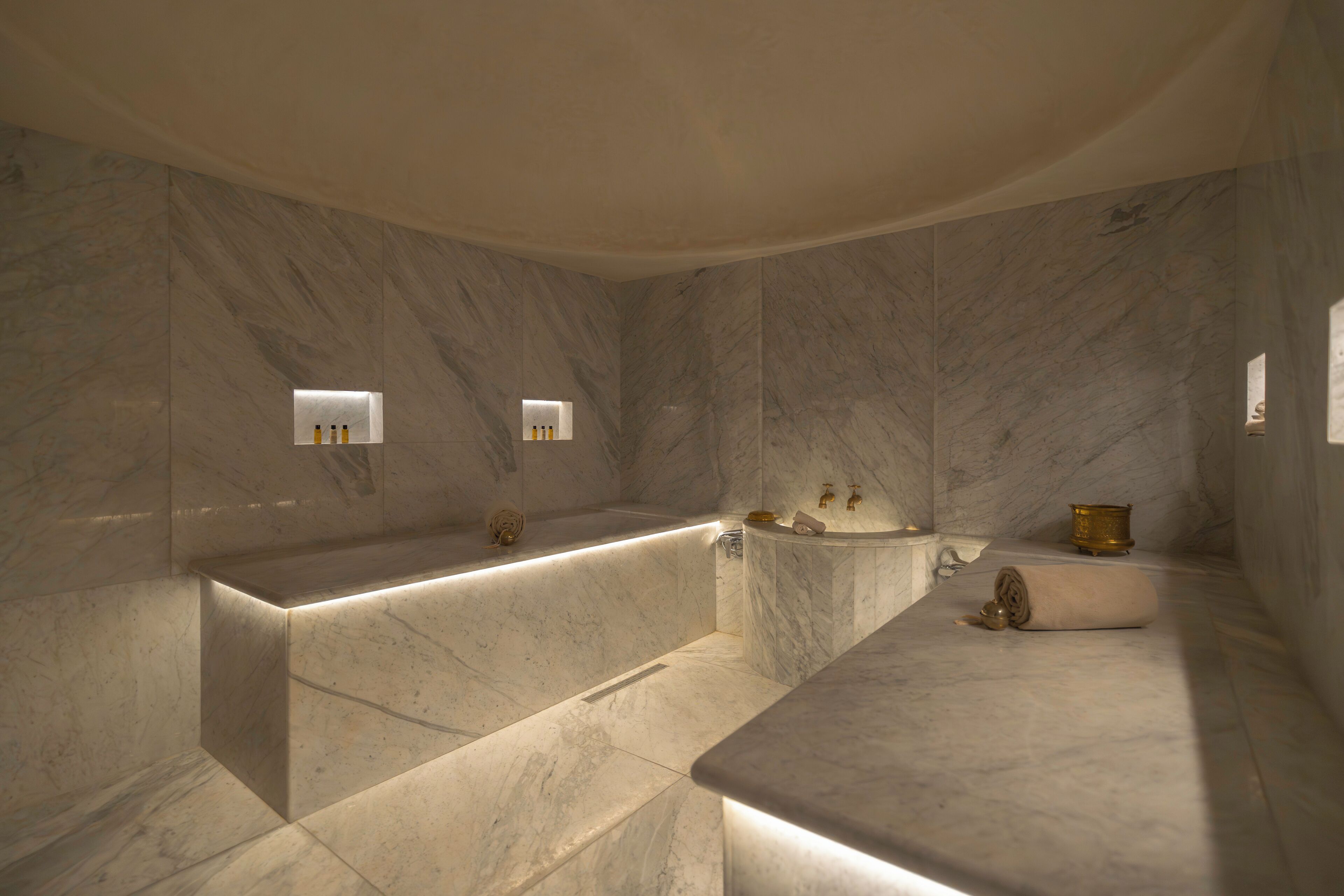 Steam room, massages