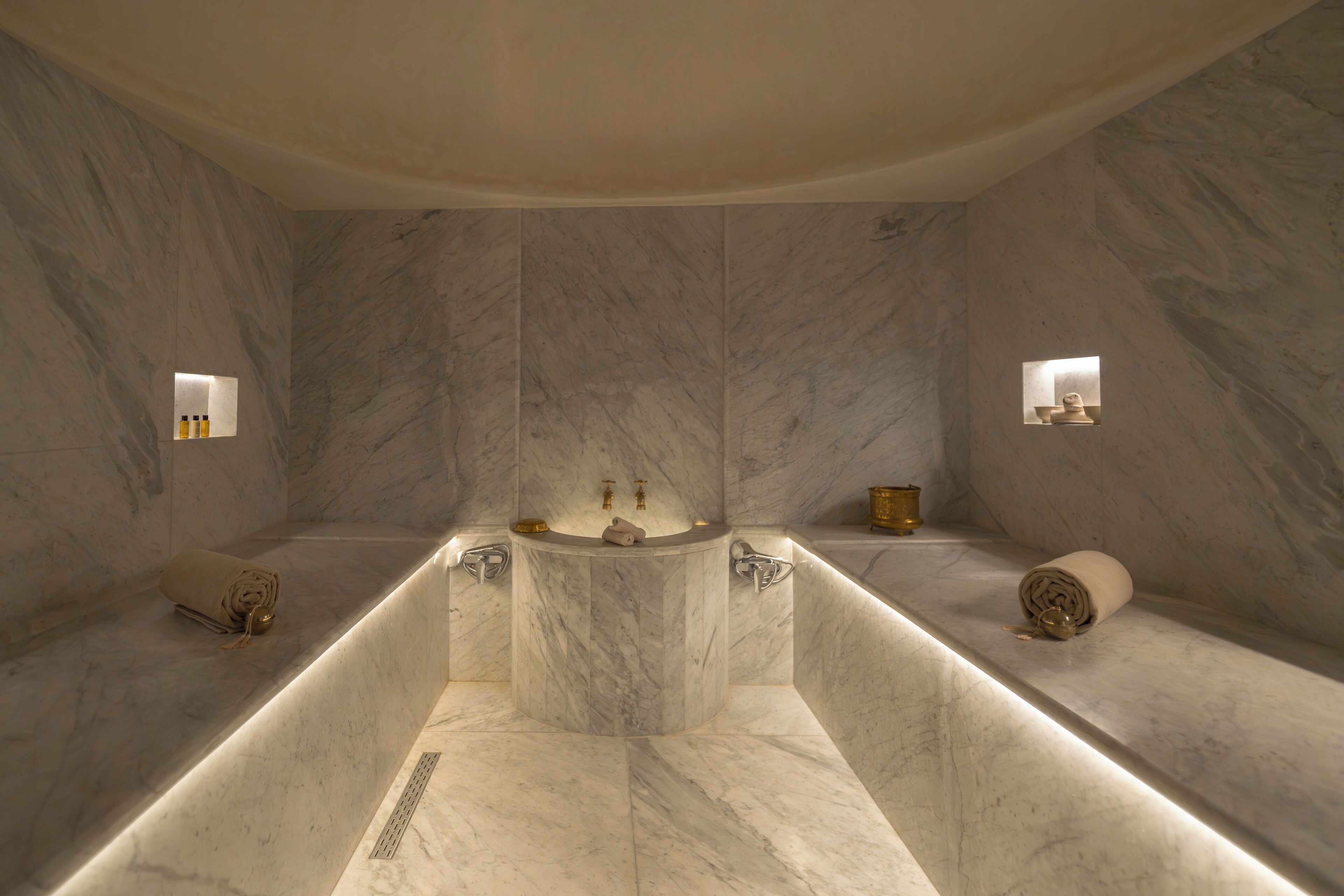 Steam room, massages