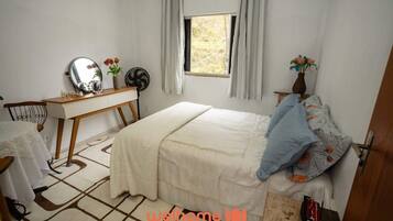 1 bedroom, iron/ironing board, bed sheets