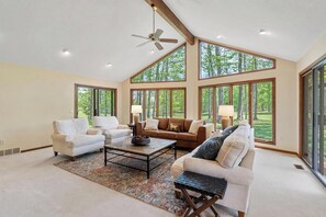 Fireplace - Golfview Greens: 3  BR, 3  BA House in Harbor Springs , Sleeps 6 (Harbor Springs)