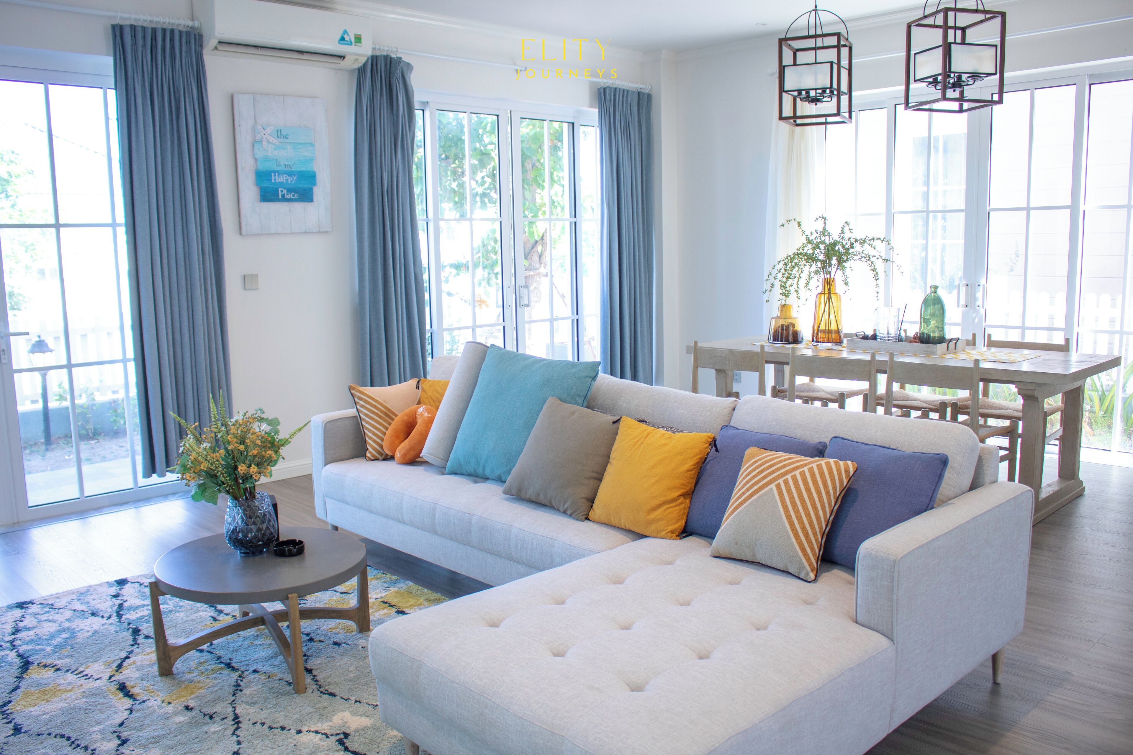 Elite Villa, Garden View | Living area | Flat-screen TV