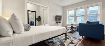 Sunlit Studio with City Charm