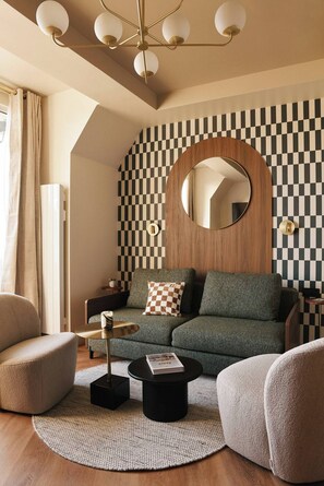 家庭頂樓客房 | 起居區