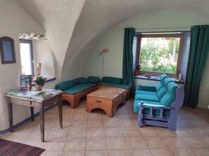 TV connectée, cheminée, livres