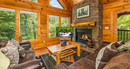Secluded 3BR Cabin w Hot Tub Dog Friendly Sleeps12